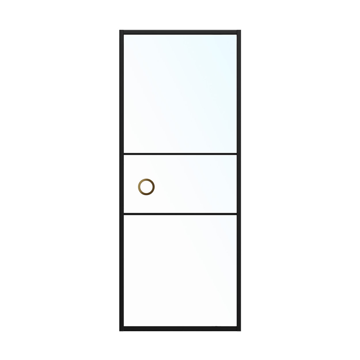 Binnendeur Skantrae SSL XS 14902 Blank Glas Zwart Gelakt